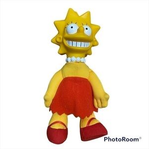 Simpson’s Lisa Doll Hard Head Yellow Red Plush
